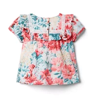 Floral Puff Sleeve Top