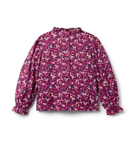 Ditsy Floral Smocked Ruffle Top