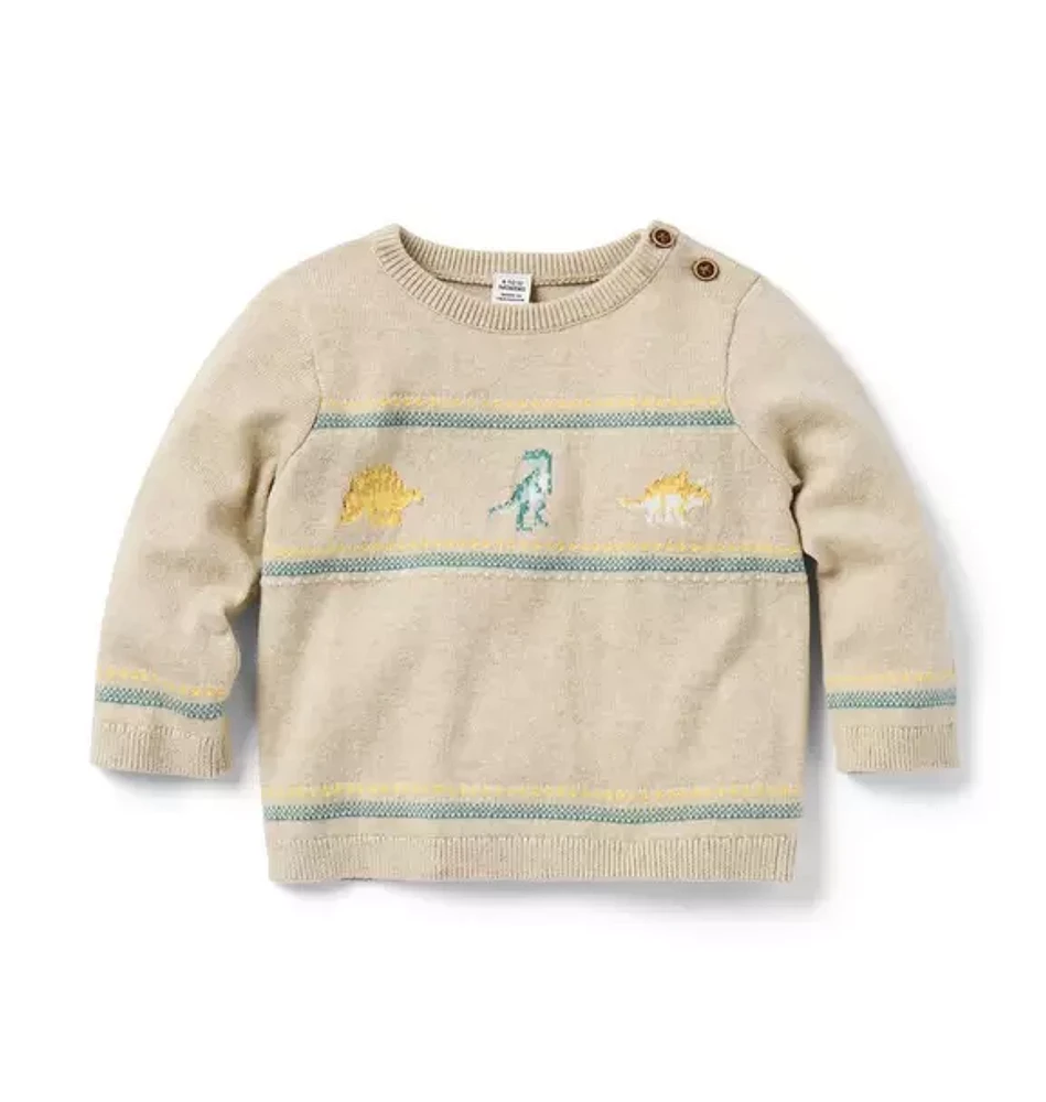 Baby Striped Dinosaur Sweater