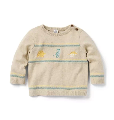 Baby Striped Dinosaur Sweater