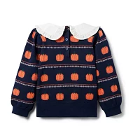 Pumpkin Fair Isle Collared Sweater