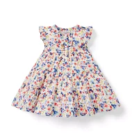 Baby Ditsy Floral Tiered Dress