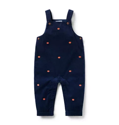 Baby Embroidered Pumpkin Corduroy Overall