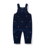 Baby Embroidered Pumpkin Corduroy Overall