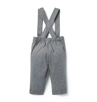 Baby Houndstooth Suspender Pant