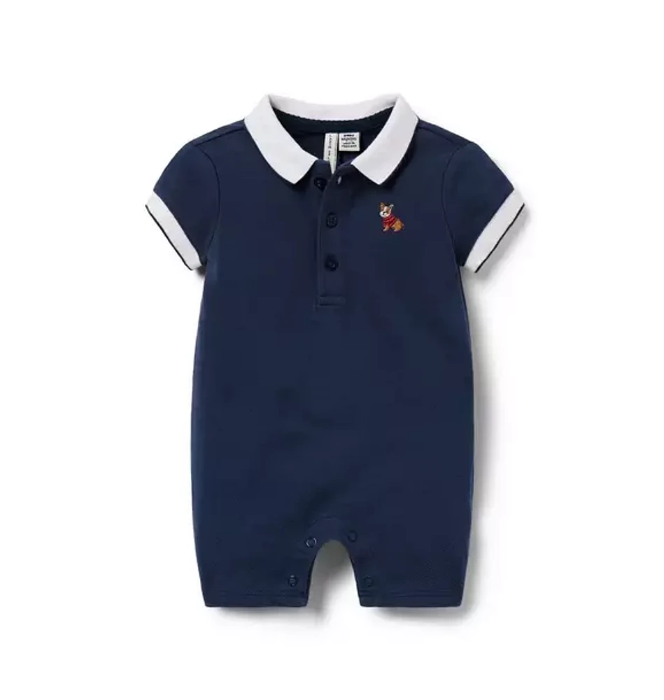 Baby French Bulldog Polo Romper