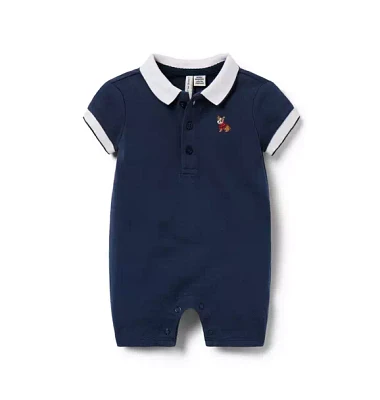 Baby French Bulldog Polo Romper