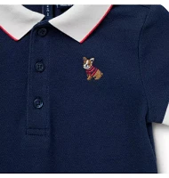 Baby French Bulldog Polo Romper