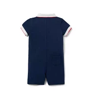 Baby French Bulldog Polo Romper