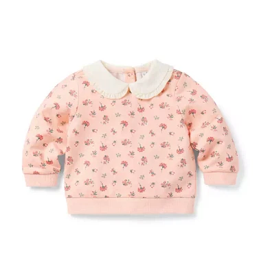 Baby Floral Collared Sweatshirt