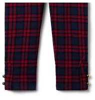 Tartan Button Cuff Ponte Pant