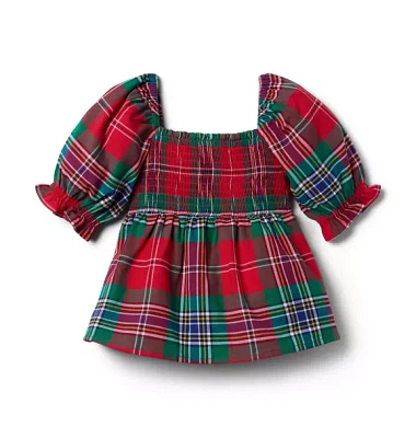 The Tartan Smocked Top