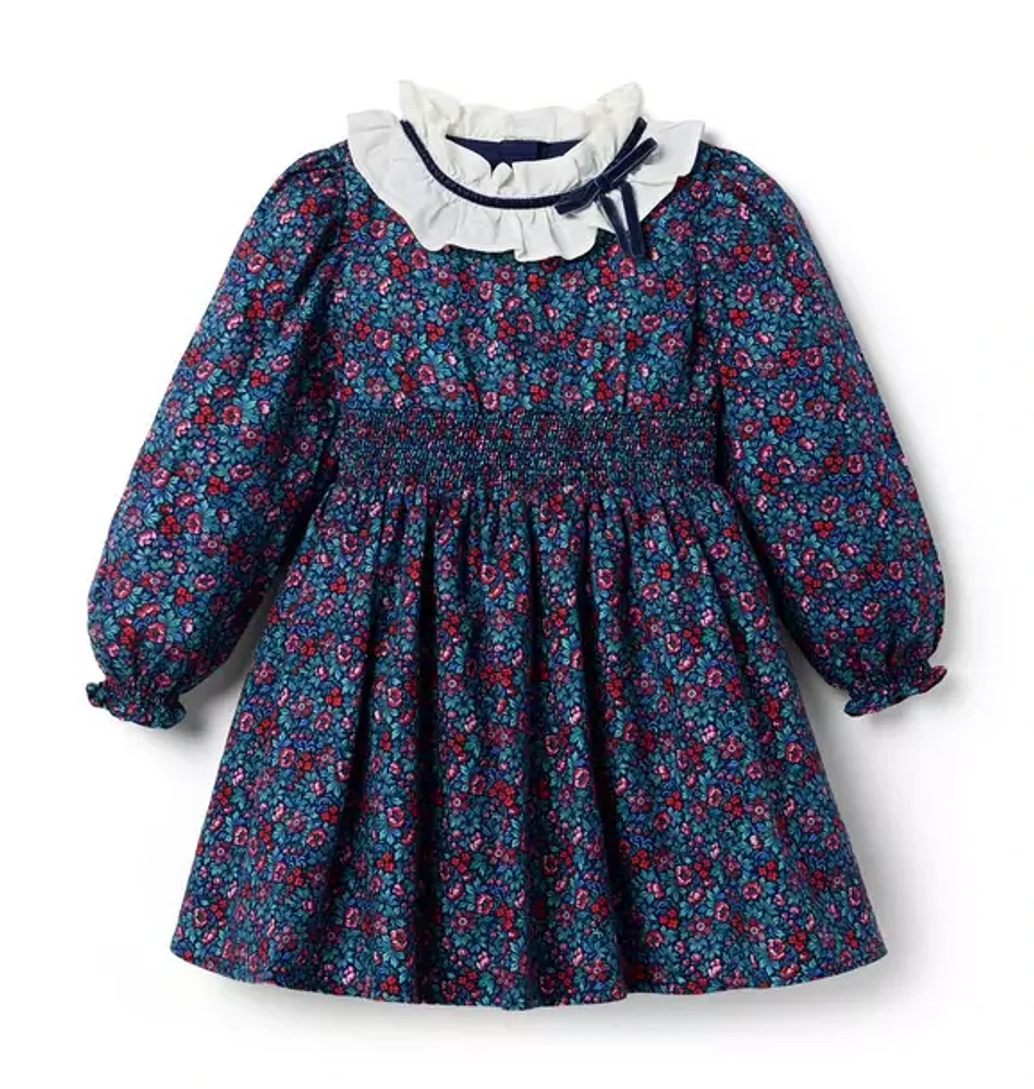 Ditsy Floral Ruffle Collar Dress