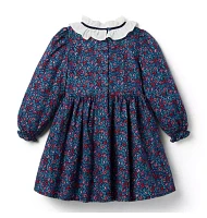 Ditsy Floral Ruffle Collar Dress