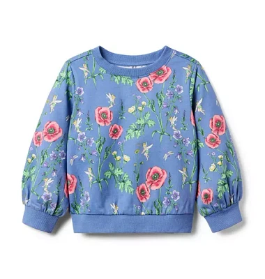 Disney Tinker Bell Floral Sweatshirt