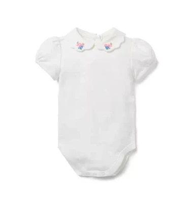 Baby Embroidered Collar Bodysuit