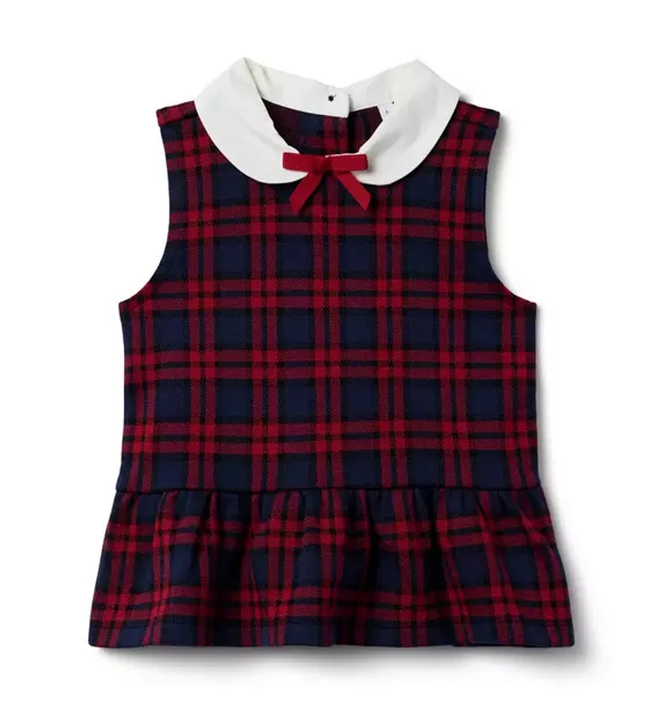 Tartan Peplum Top