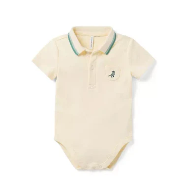 Baby Dinosaur Polo Bodysuit