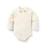 The Pumpkin Collar Baby Bodysuit