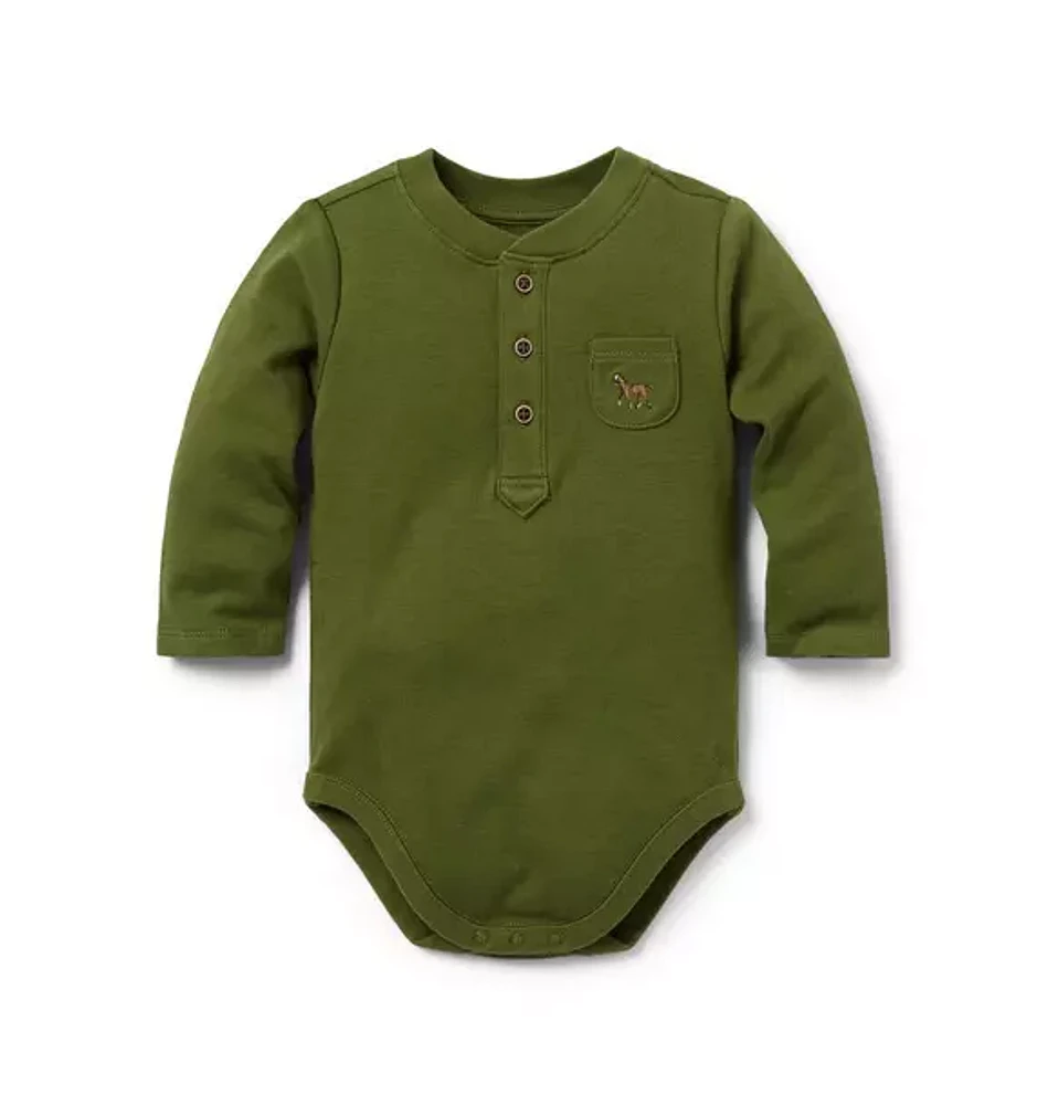 Baby Horse Henley Bodysuit