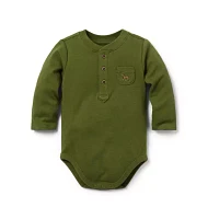 Baby Horse Henley Bodysuit