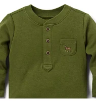 Baby Horse Henley Bodysuit