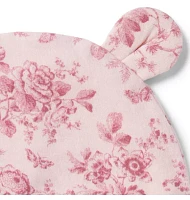 Baby Floral Toile Bear Ear Beanie