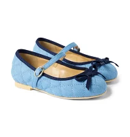 Quilted Denim Ballet Flat