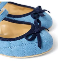 Quilted Denim Ballet Flat