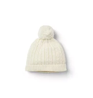 Baby Cable Knit Pom Beanie