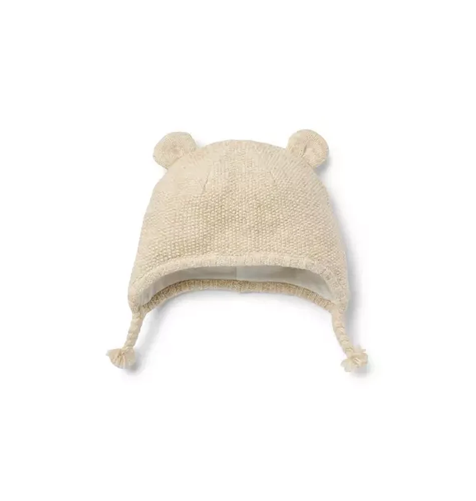 Baby Cable Knit Bear Ear Beanie