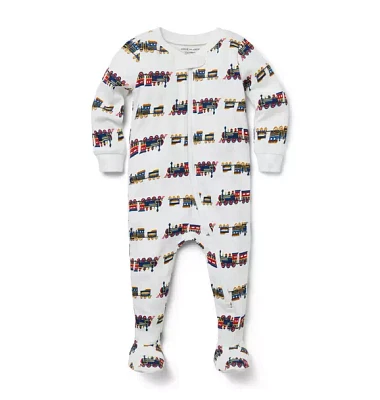 Baby Good Night Footed Pajama Train