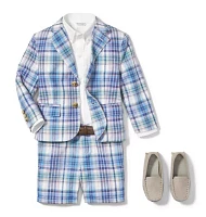 Plaid Linen Blazer