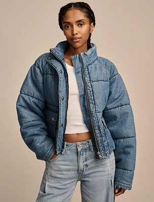 DENIM PUFFER JACKET