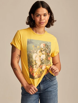 FLORAL STILL LIFE BOYFRIEND TEE