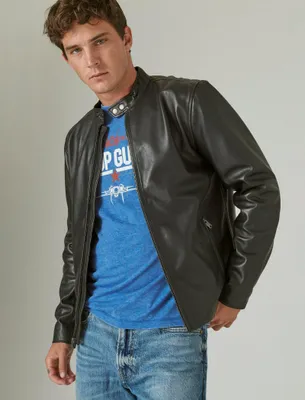 CLEAN LEATHER BONNEVILLE JACKET