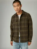 WOOL BLEND UTILITY LONG SLEEVE OVER-SHIRT