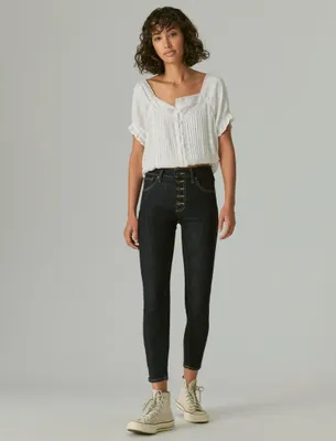 HIGH RISE BRIDGETTE SKINNY W/ EXPOSED BUTTON FLY