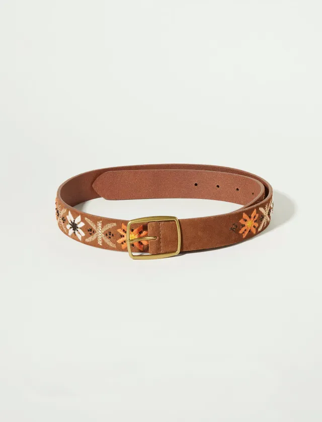 LUCKY NATURAL FLORAL ALL OVER EMB BELT