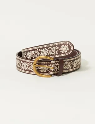 NATURAL FLORAL ALL OVER EMB BELT