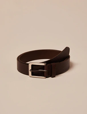 TEXTURED LEATHER BELT