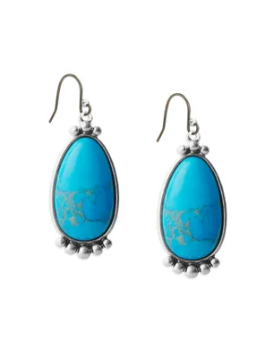 TURQUOISE STATEMENT DROP EARRING