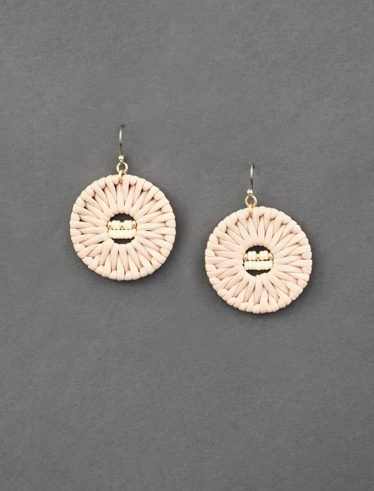 RAFFIA STATEMENT EARRING