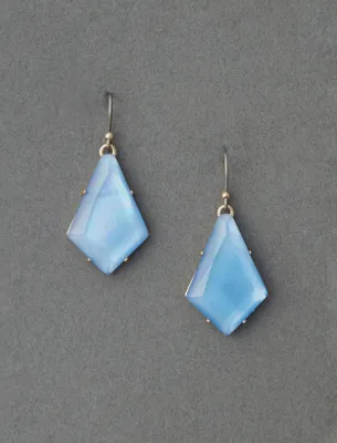 blue stone drop earring