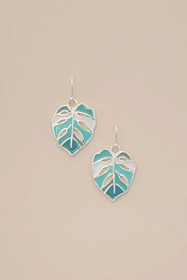 SMALL MONSTERA EARRINGS