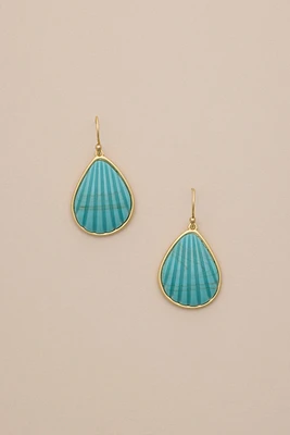 TURQUOISE SHELL EARRINGS