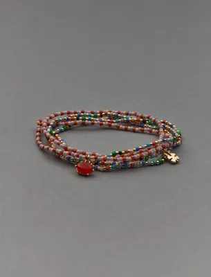 COLORFUL SEED BEAD BRACELET SET