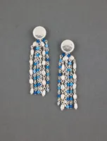 bead fringe stud earring