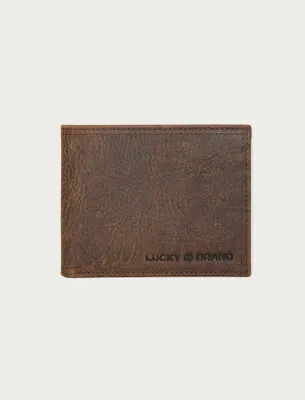 Double Stitched Leather Bifold Wallet