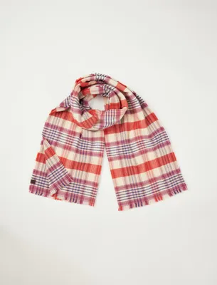 PLAID BLANKET SCARF